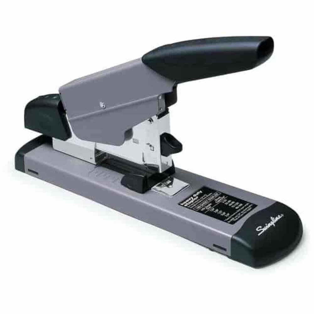 Swingline Heavy-Duty Stapler, Staples Upto 160 Sheet Of 20lb Paper, Holds Upto 210 Staple, Full Strip, 2.63" Throat Depth, Gray, Black, Metal, 1 Each