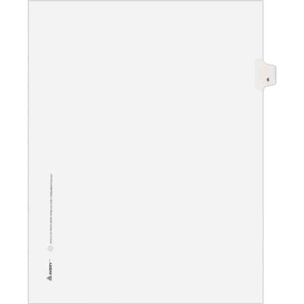 Avery Individual Legal Exhibit Dividers - Avery Style - Unpunched, 25 X Divider(s), 25 Printed Tab(s), Digit, 6, 1 Tab(s)/Set, 8.5" Divider Width X 11" Divider Length, Letter, White Paper Divider