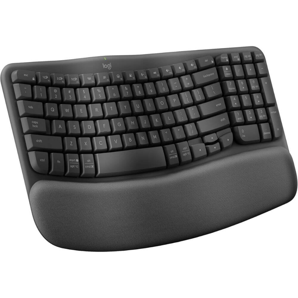 Logitech Wave Keys Wireless Ergonomic Keyboard Bluetooth
