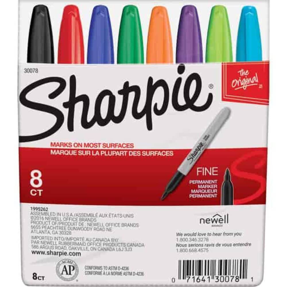 Sharpie Fine Point Permanent Marker, Fine Marker Point, Assorted Ink, Alcohol Based, 1 Set