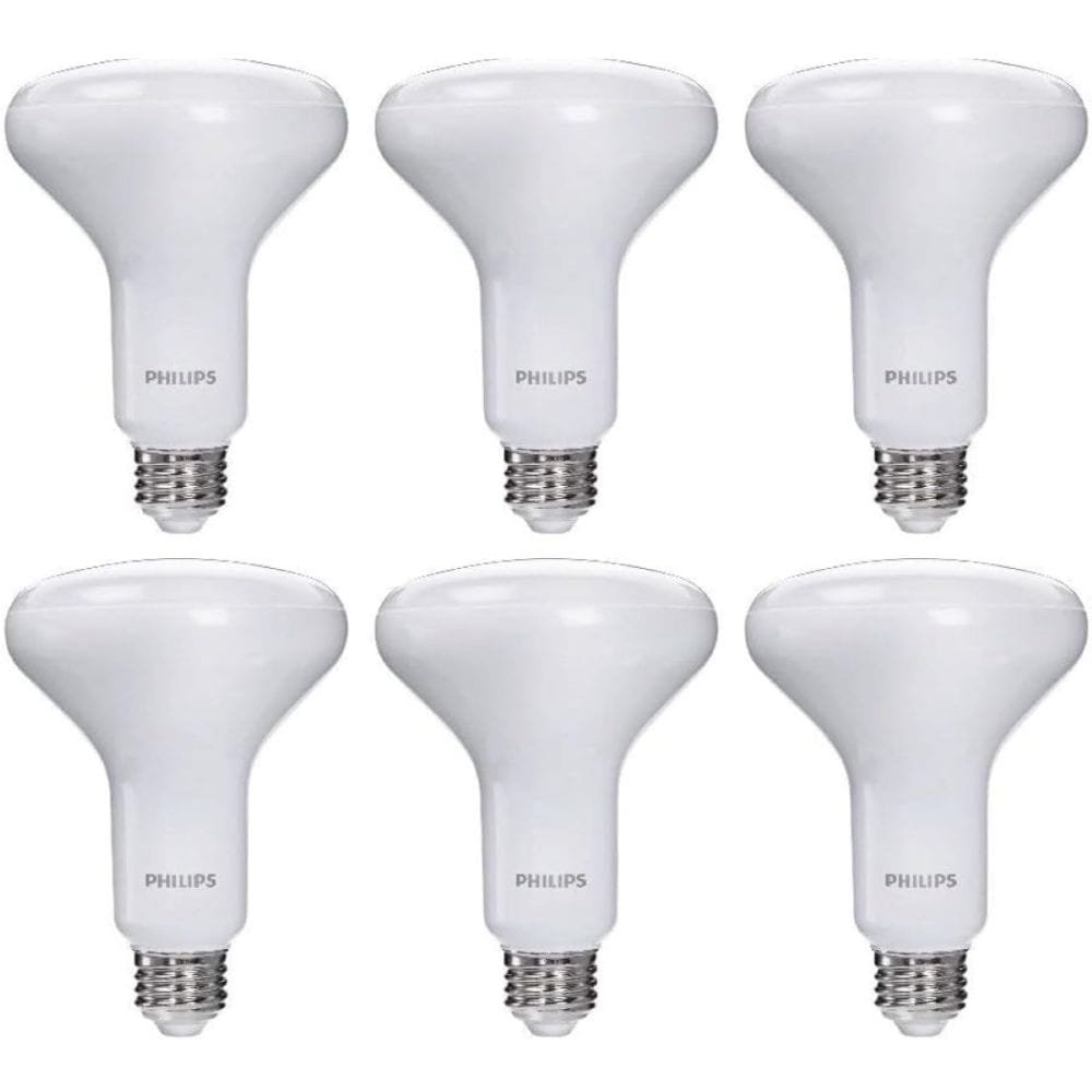 Philips LED 65W BR30 Bulbs 6 Pack Soft White Dimmable