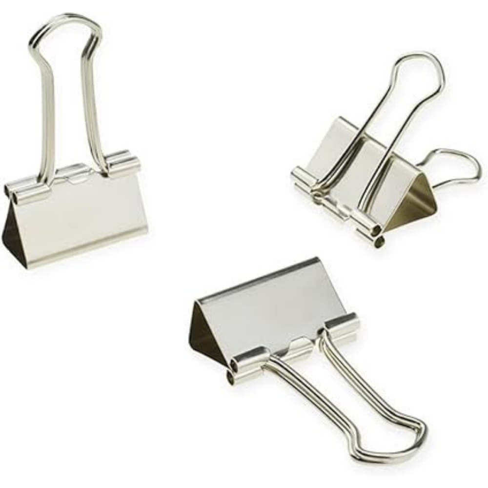 200 Silver Binder Clips Reusable Metal 40 Sheet Capacity Office Home