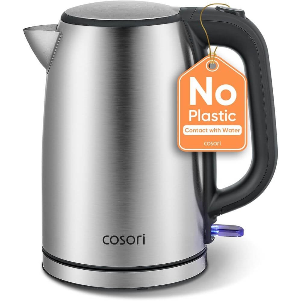 Electric Kettle 1.7L Stainless Steel Fast Boil Safe Use