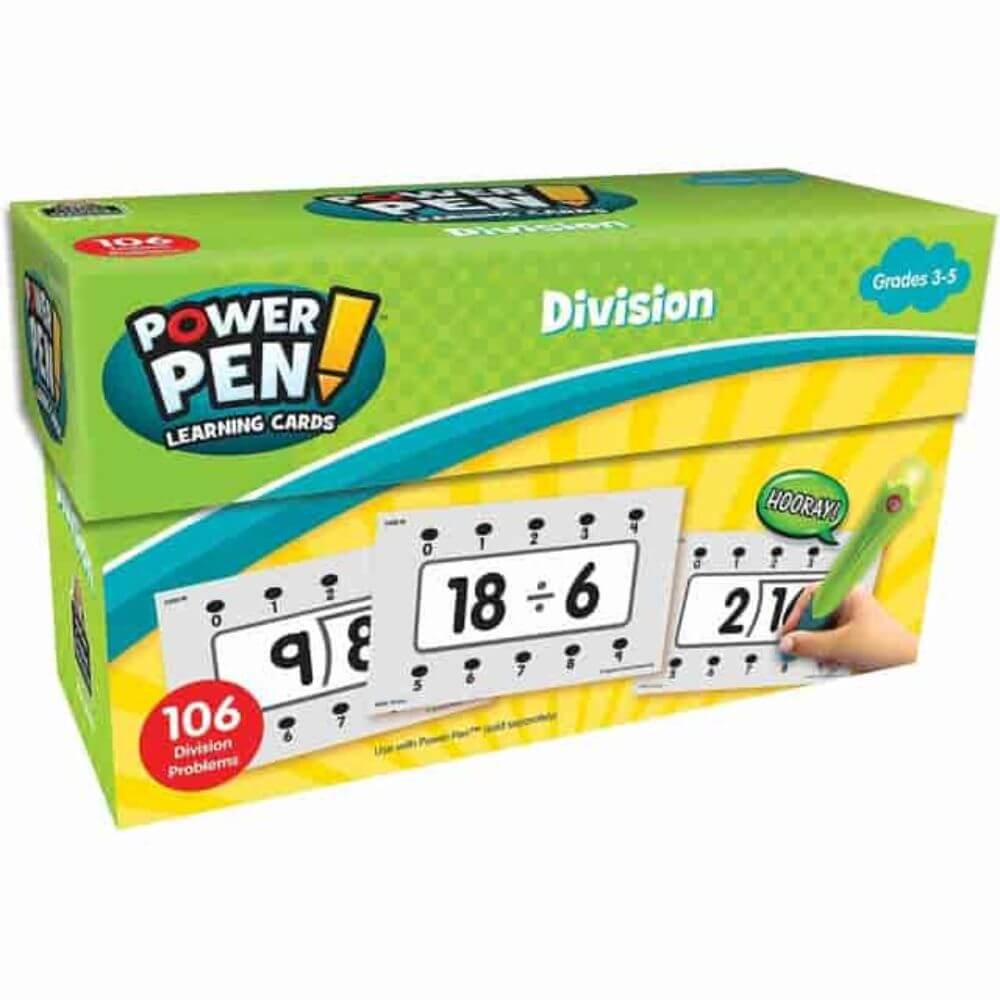 Teacher Created Resources Power Pen Division Cards, Theme/Subject: Learning, Skill Learning: Division, 53 Pieces, 1 Each