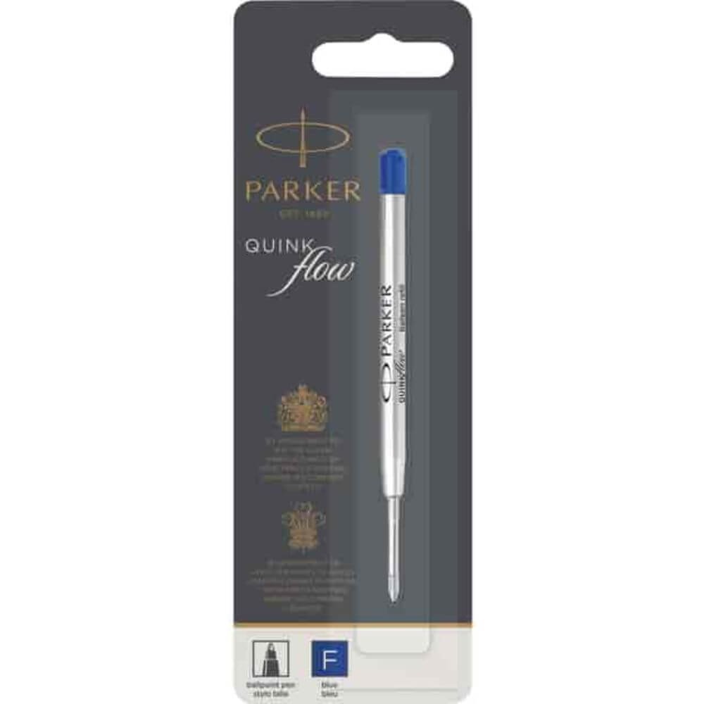 Parker Ballpoint Pen Refill, Fine Point, Blue Ink, 1 Each