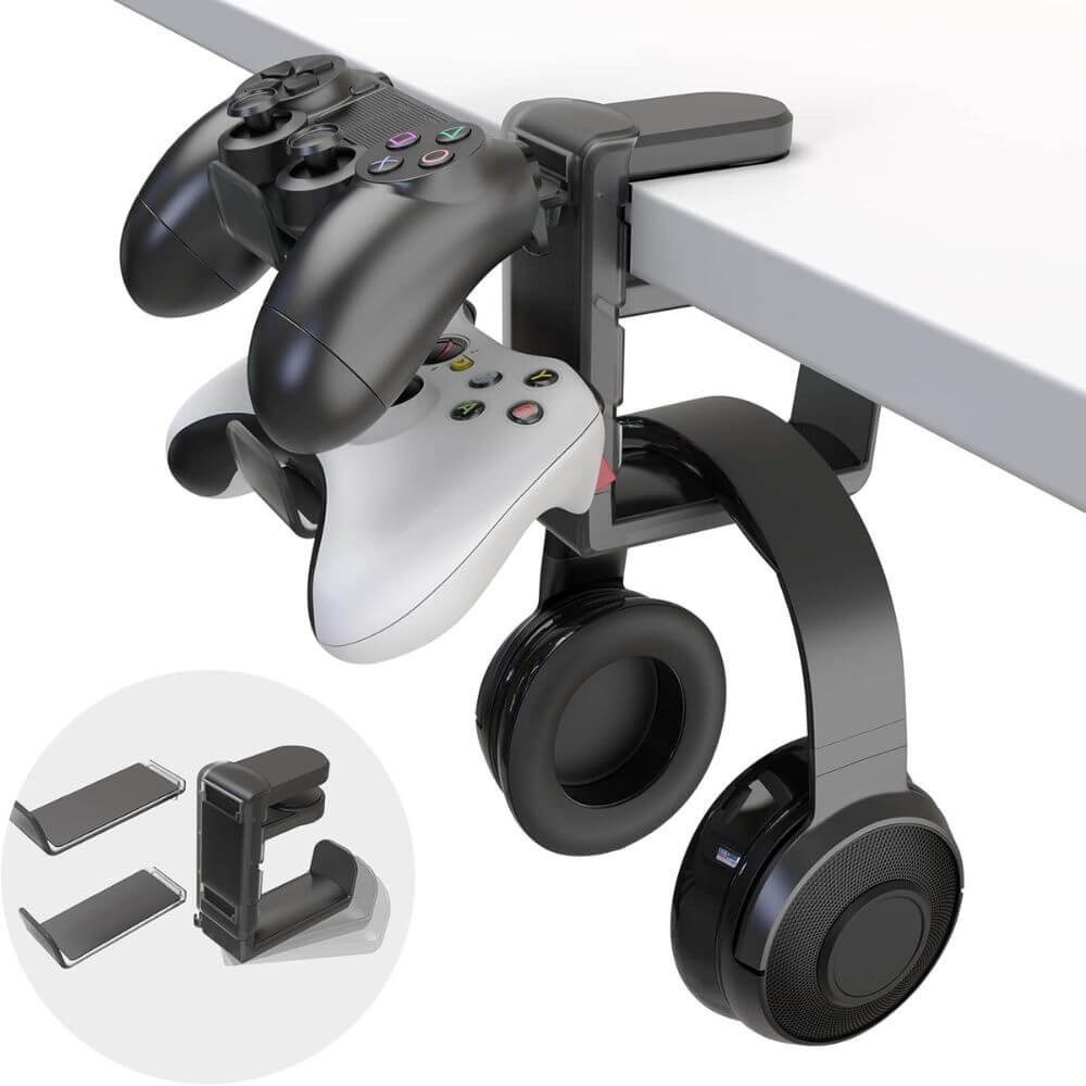 EURPMASK 3 In 1 Headset And Controller Stand Clamp