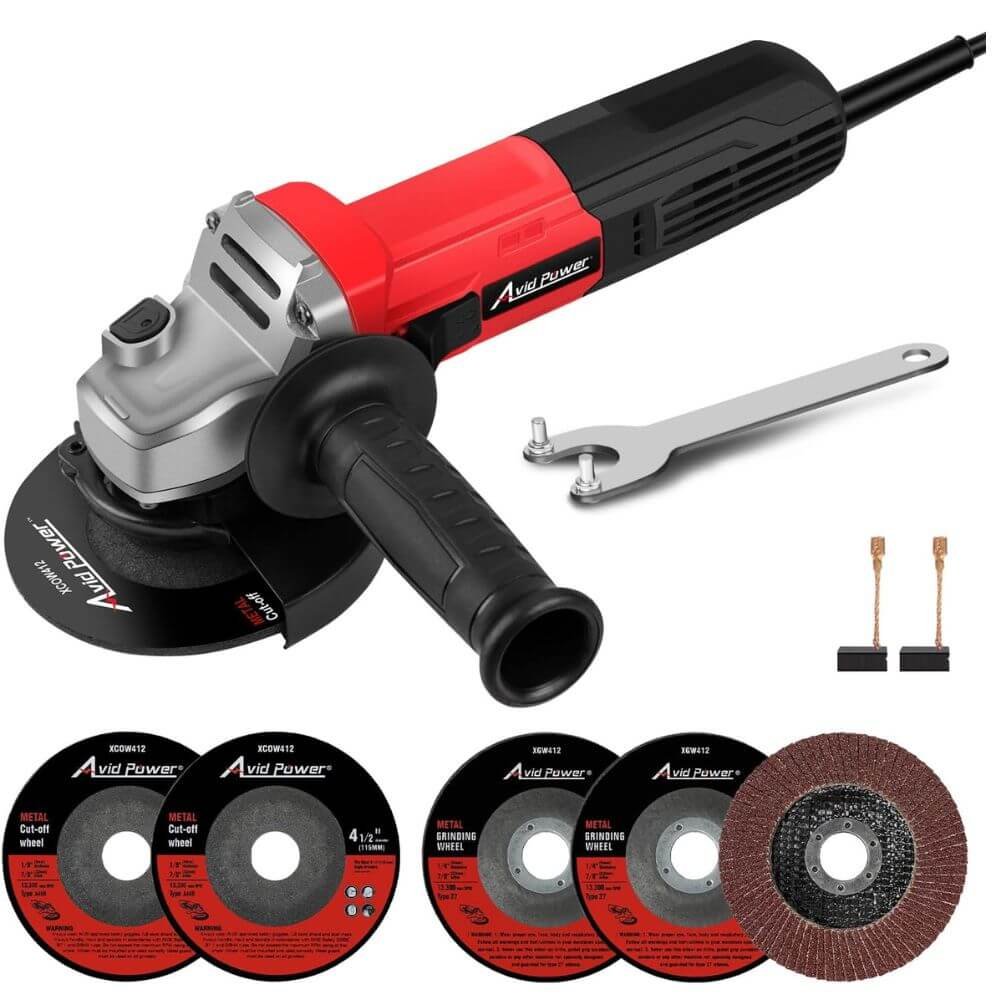 Avid Power Angle Grinder 7 5 Amp 4 5 Inch Electric Tool