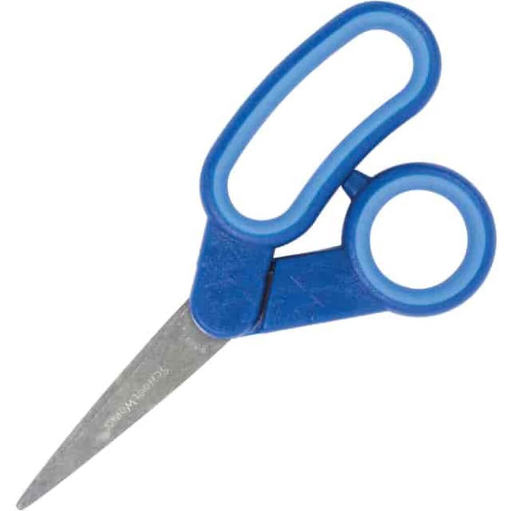 SchoolWorks Pointed Tip Kids Scissors, 5 Overall Length, Stainless Steel, Pointed Tip, Assorted, 1 Each