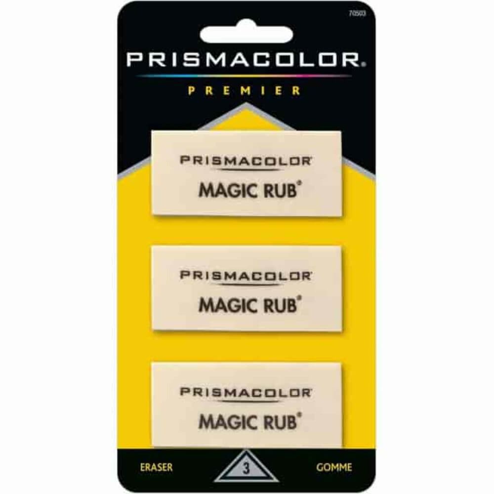 Prismacolor Magic Rub Eraser, White, Vinyl, 1" Width X 2.3" Height X 0.4" Depth, 1 Pack, Non-marring, Non-smudge, Smear Resistant