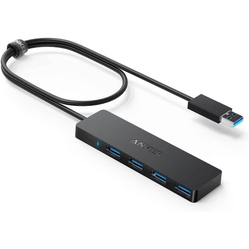 Anker 4 Port USB 3.0 Hub Splitter 2ft USB A