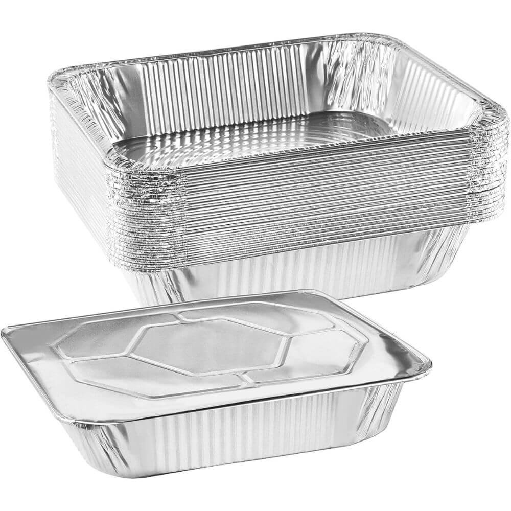 Aluminum Foil Pans 9x13 With Lids Disposable Catering 10 Pack