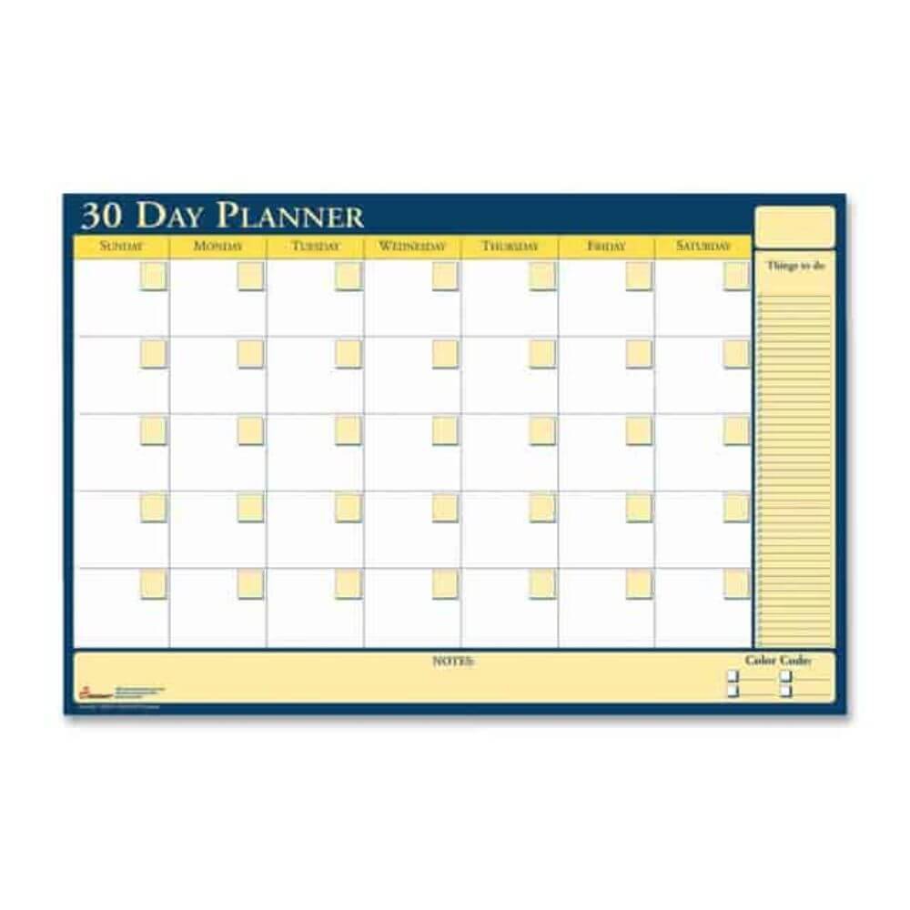 LC Industries SKILCRAFT 7520-01-207-4057 Flexible Planner - Daily - 36" X 24" - Paper - White