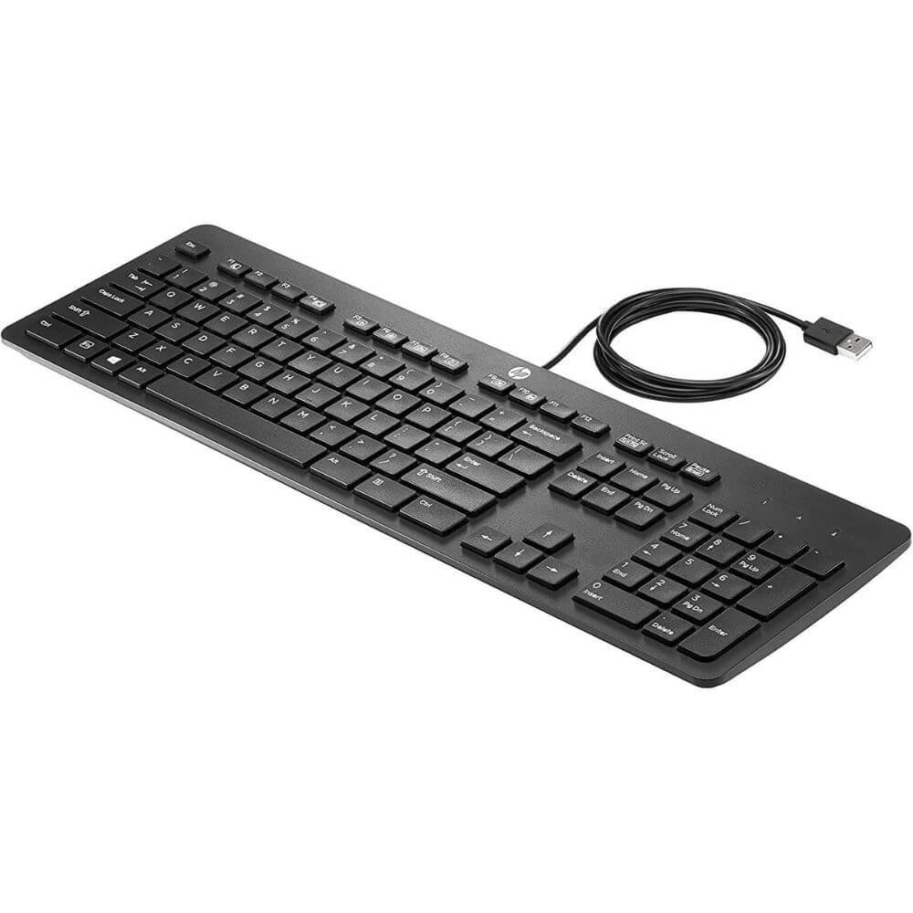 HP USB Slim Business Keyboard Wired Compact Black