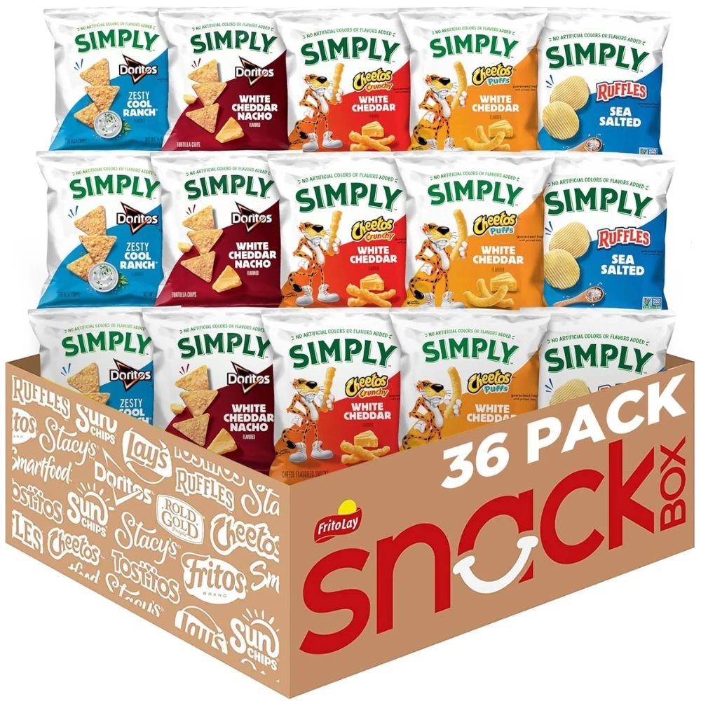 Simply Snacks Variety Pack 0.875oz 36 Count Assorted Snacks