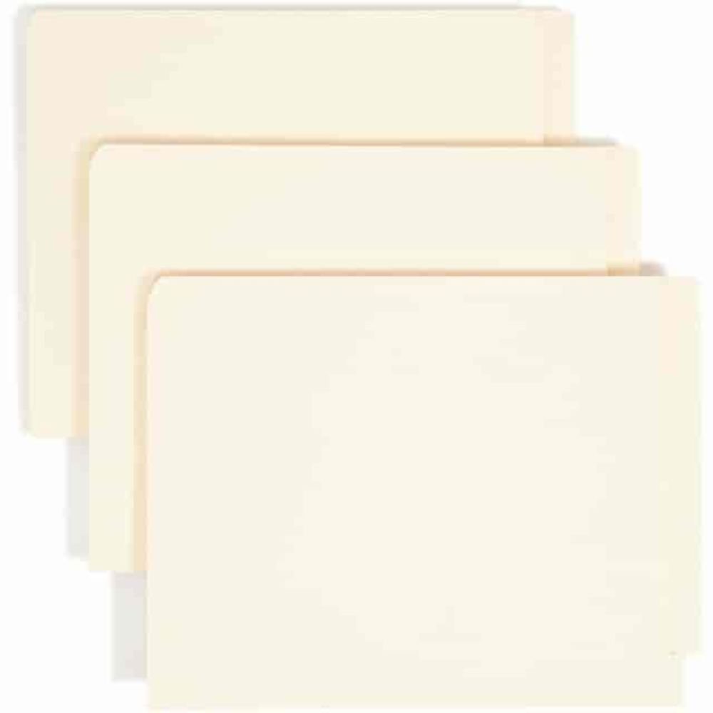Smead Straight Tab Cut Letter Recycled Fastener Folder, 8 1/2" X 11", 3/4" Expansion, 2 X 2B Fastener(s), 2" For Folder, End Tab Location, 11 Pt., 2 Plys, Manila, Reinforced Tab, Embossed, 10% Recycled