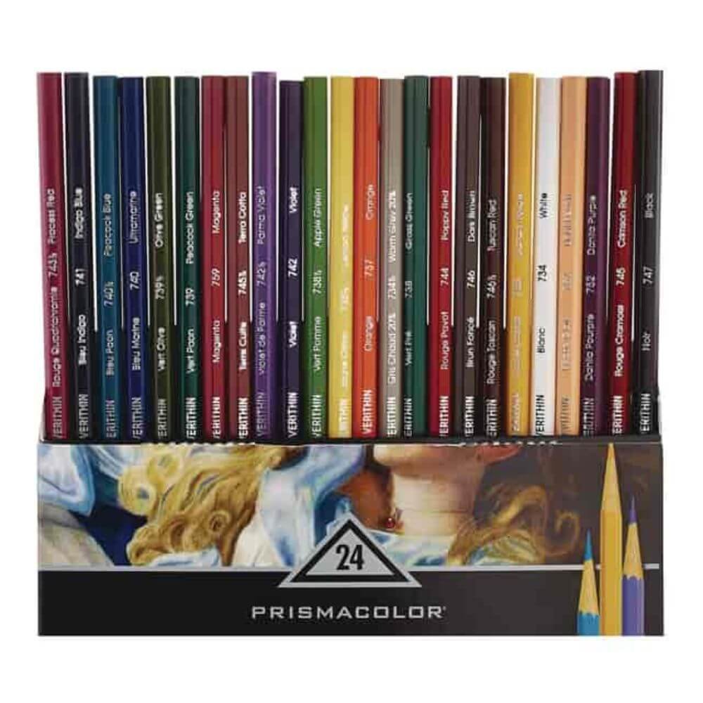 Prismacolor Verithin Colored Pencils, Assorted Lead And Barrel Colors, 24/Set