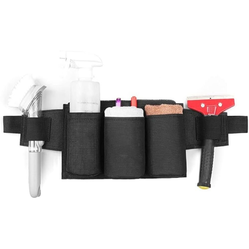 Janitorial Cleaning Tool Pouch Waist Belt Bottle Holder Work Apron