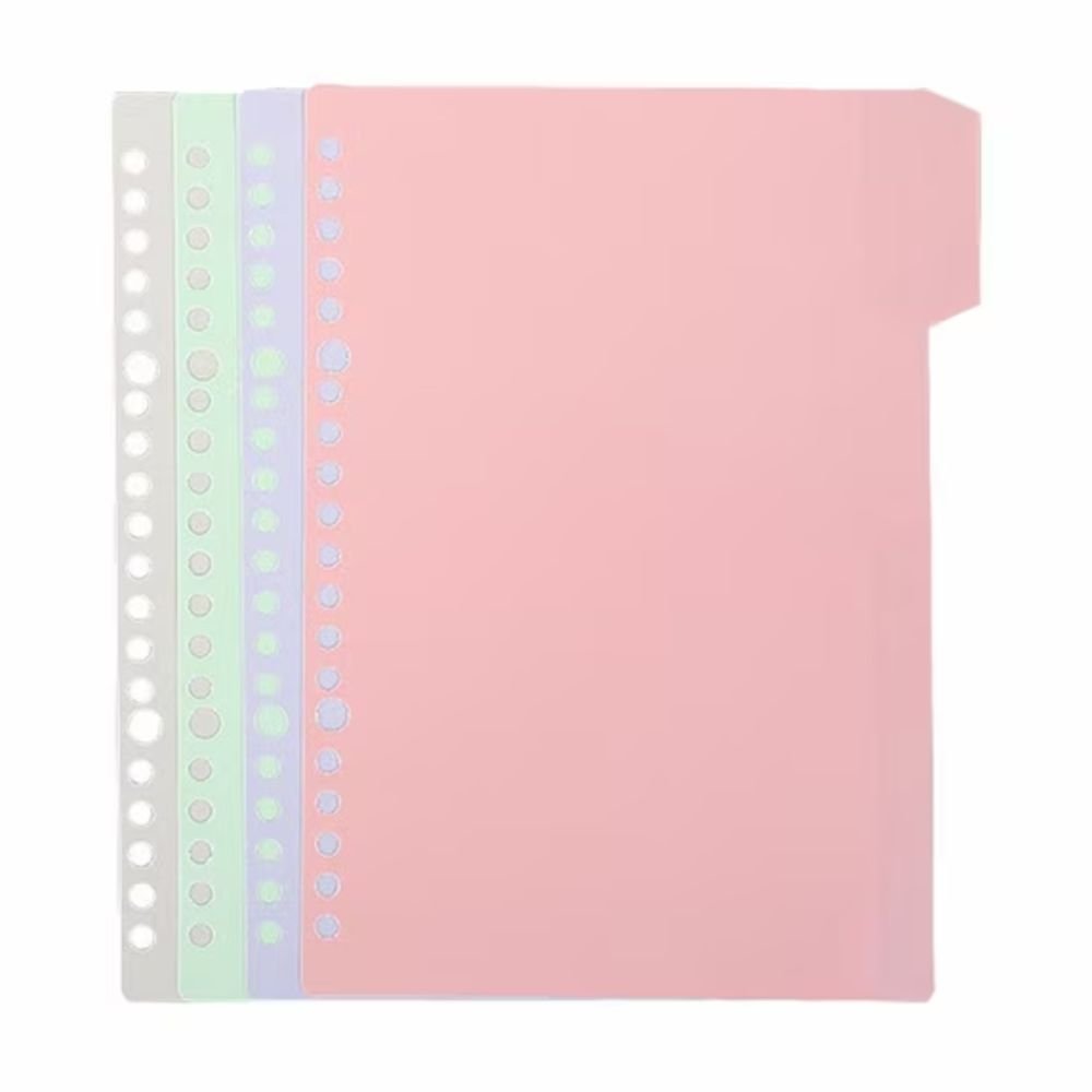 Ktoot 4-Tab Colorful Plastic Binder Dividers Letter Size