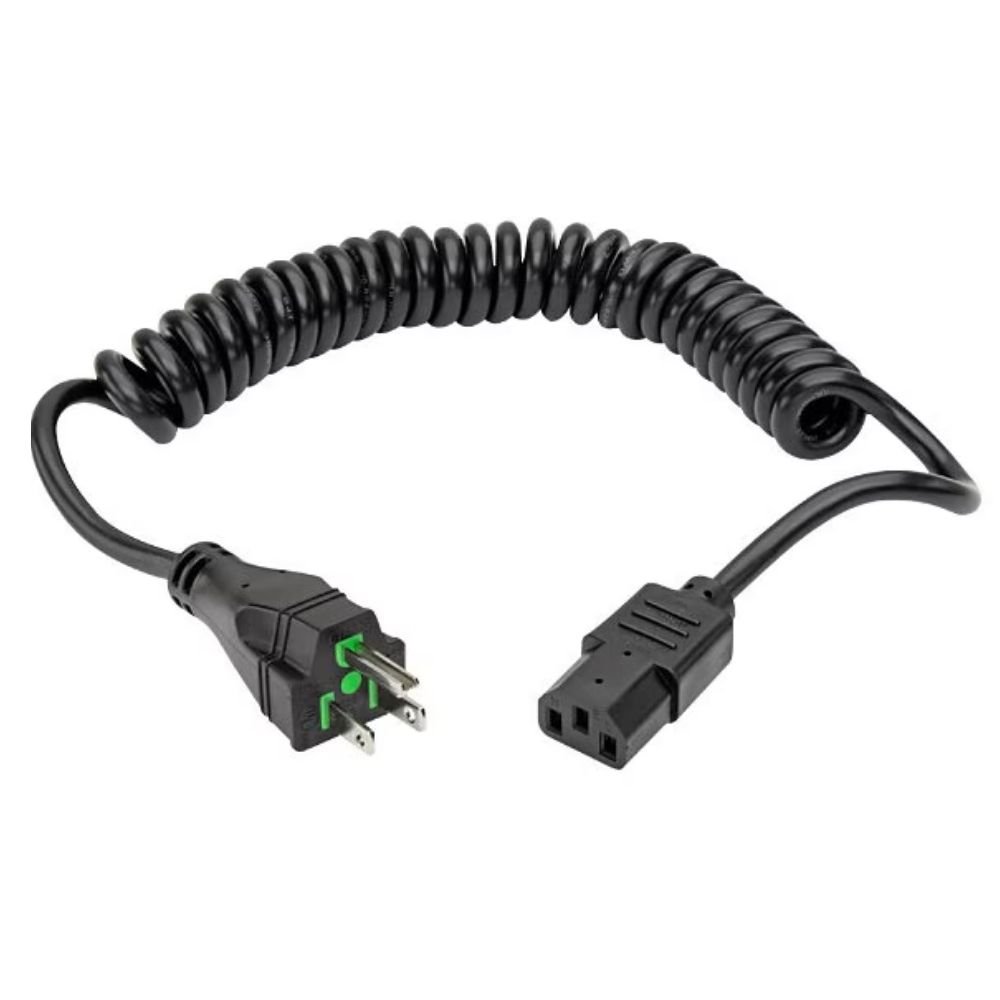 Eaton Tripp Lite Series Hospital-Grade Power Cord, NEMA 5-15P To C13 - Green Dot, 10A, 125V, 18 AWG, 8 Ft. (2.43 M)