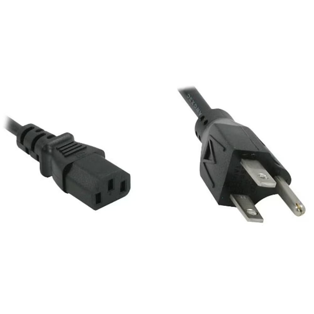 C2G 1ft Universal Power Cord - 18 AWG - NEMA 5-15P To IEC320C13