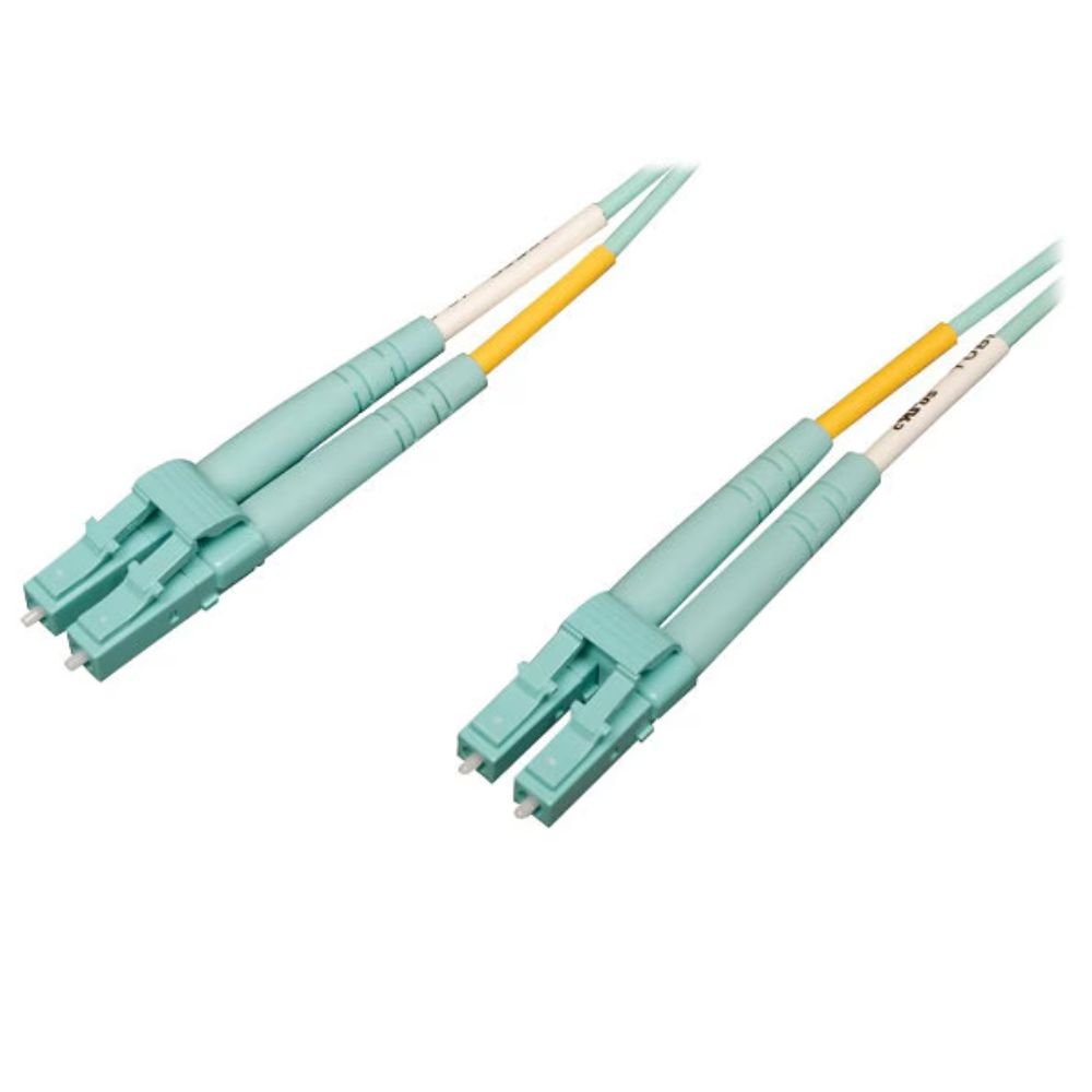 Eaton Tripp Lite Series 1m LC To LC OM4 Multimode Duplex Fiber Patch Cable, 50/125, LSZH, 10Gb/40Gb/100Gb - Aqua