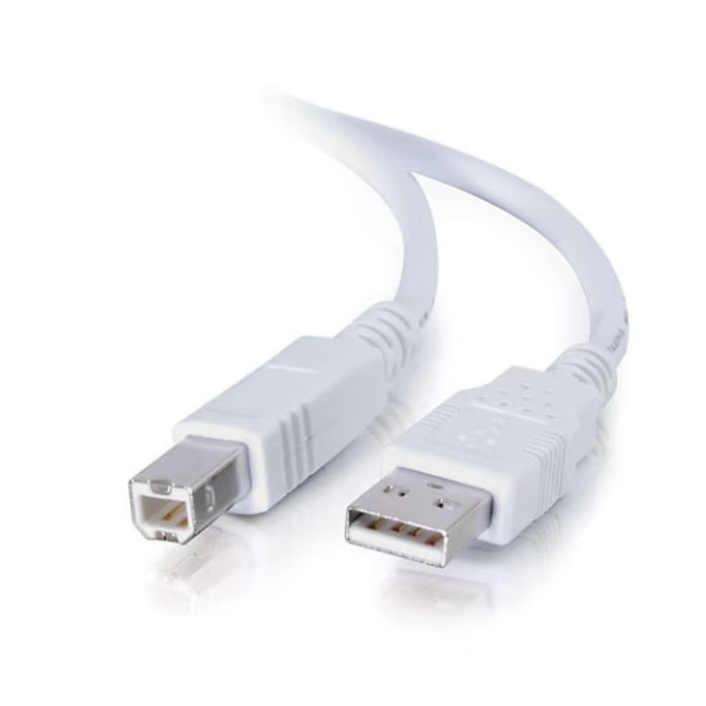 C2G 16.4ft USB To USB B Cable - USB A To USB B - USB 2.0 - White - M/M