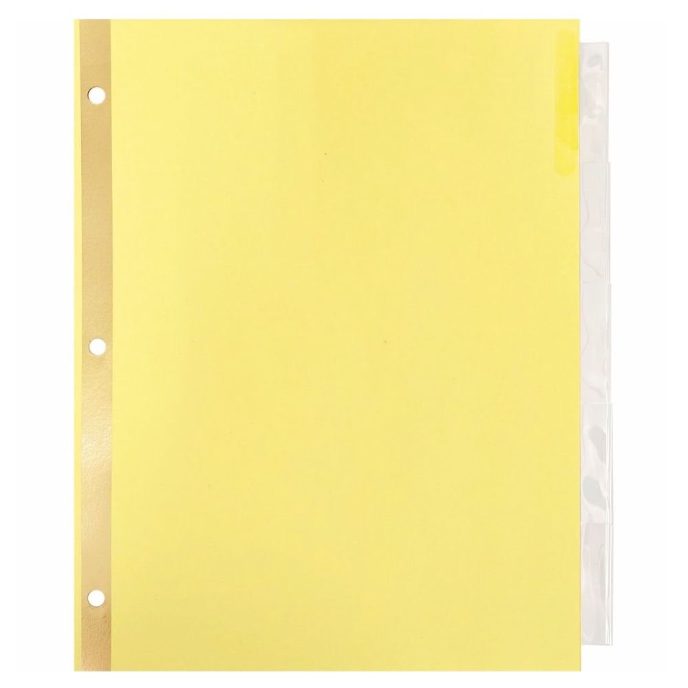 Business Source, BSN20066, Insertable 5-Tab Ring Binder Indexes, 5 / Set