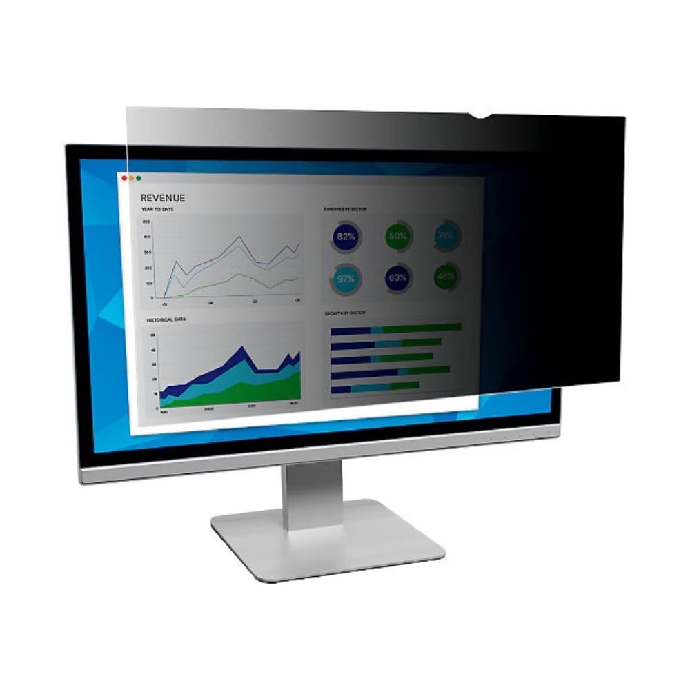 3M 23.8in 16:9 Monitor Privacy Filter, Anti-Glare Blue Light Filter, Matte/Glossy, TAA Compliant, Made In USA