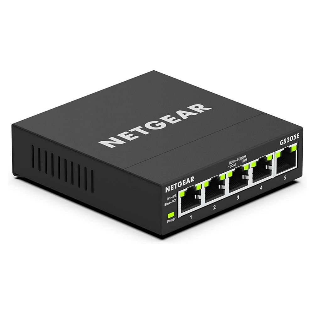 NETGEAR 5-Port Gigabit Ethernet Easy Smart Managed Essentials Switch GS305E - Desktop Or Wall Mount, Home Network Hub, Office Ethernet Splitter 