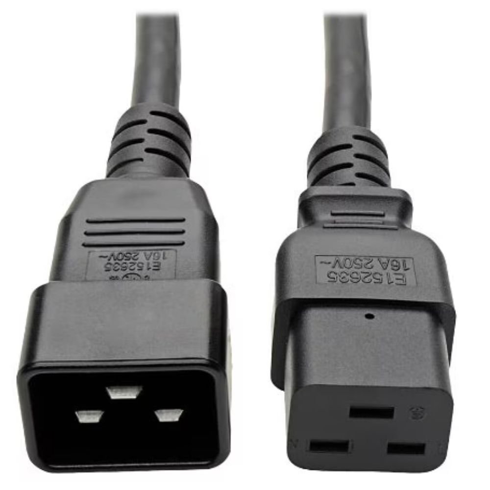 Eaton Tripp Lite Series Power Extension Cord, C19 To C20 - Heavy-Duty, 20A, 250V, 12 AWG, 6 Ft. (1.83 M), Black - Power