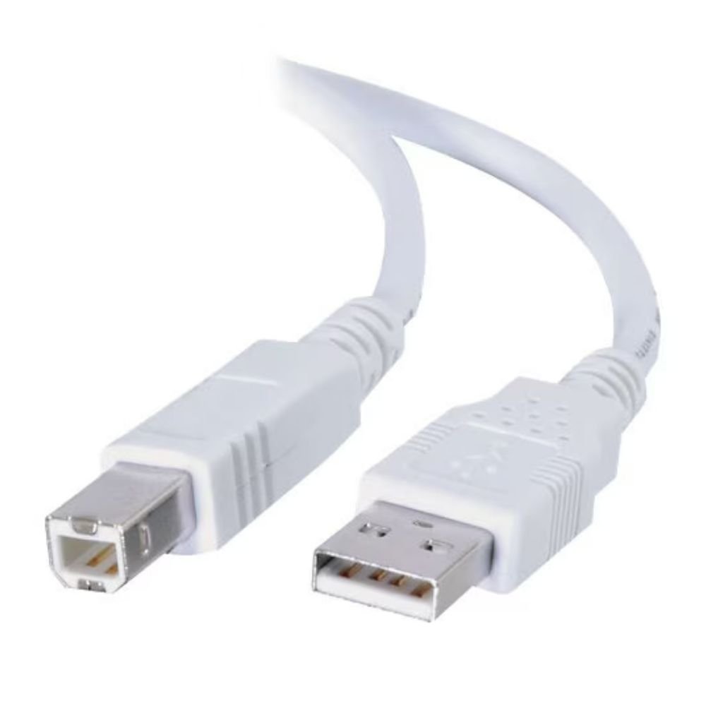 C2G 9.8ft USB To USB B Cable - USB A To USB B - USB 2.0 - White - M/M