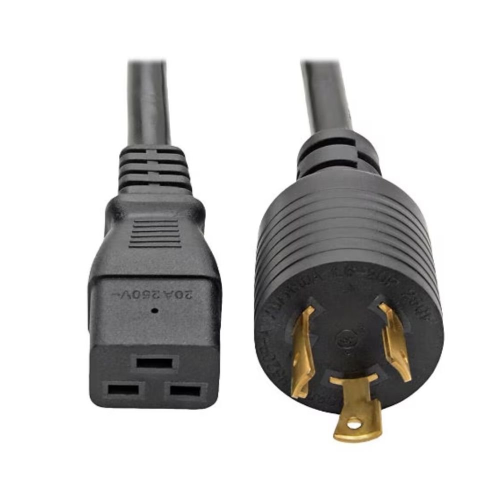 Eaton Tripp Lite Series Power Cord, C19 to NEMA L6-20 - Heavy-Duty, 20A, 250V, 12 AWG, 14 ft. (4.27 m), Black - power