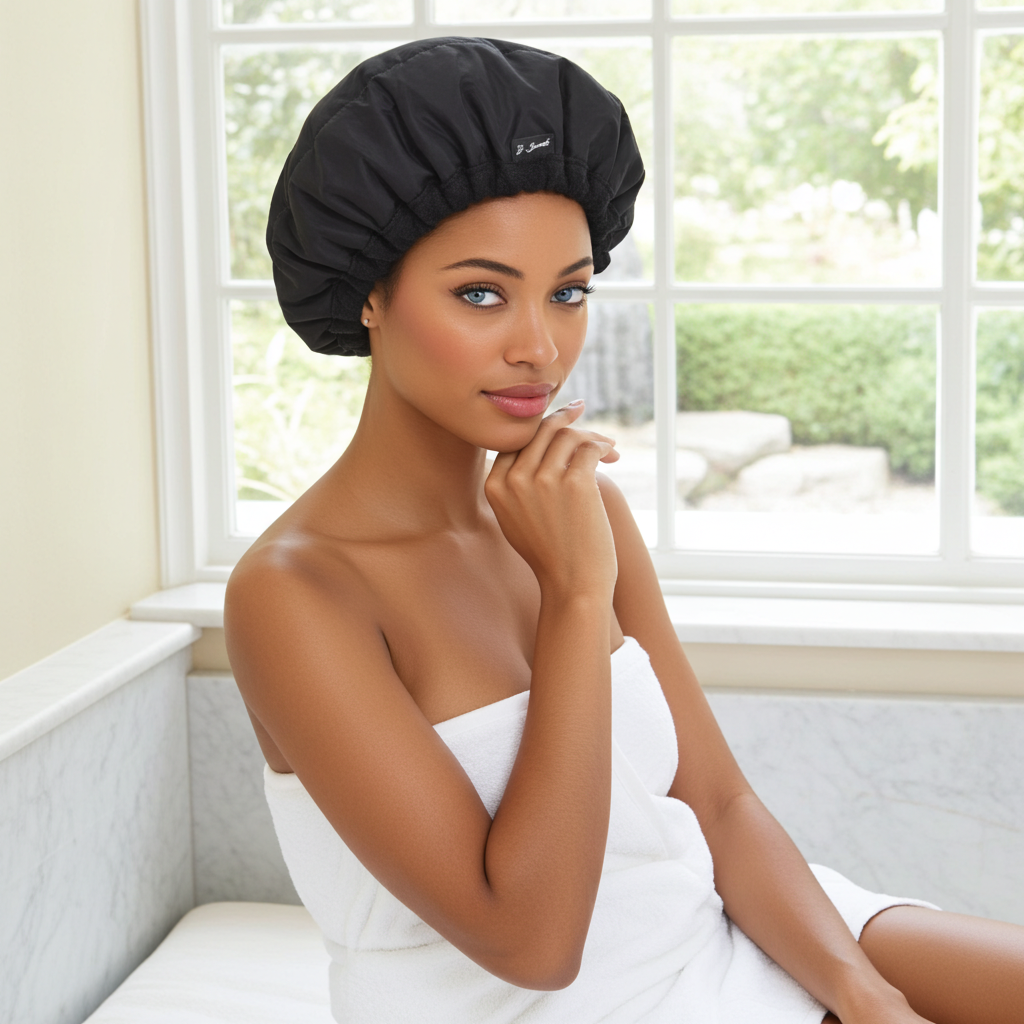 S-Secrets Flaxseed Deep Conditioning Heat Cap For Moisture, Elasticity, And Healthy Hair Growth – Cordless And Microwave-Ready Spa Cap
