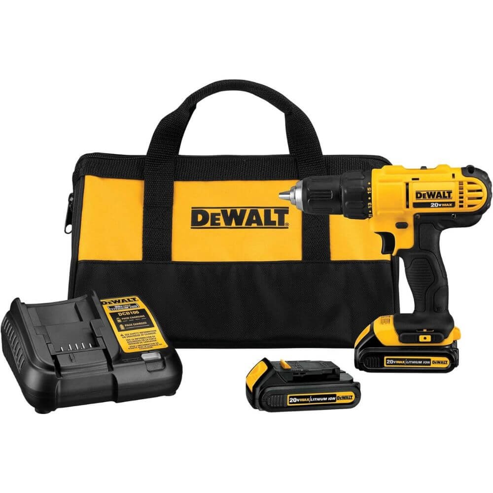 Dewalt 20V Cordless Drill Driver Kit 2 Speed With Batteries