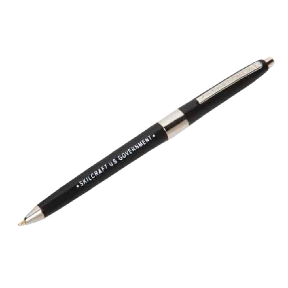 AbilityOne 7520009357136, SKILCRAFT U.S. Government Ballpoint Pen, Retractable, Medium 1 Mm, Black Ink, Black Barrel, Dozen