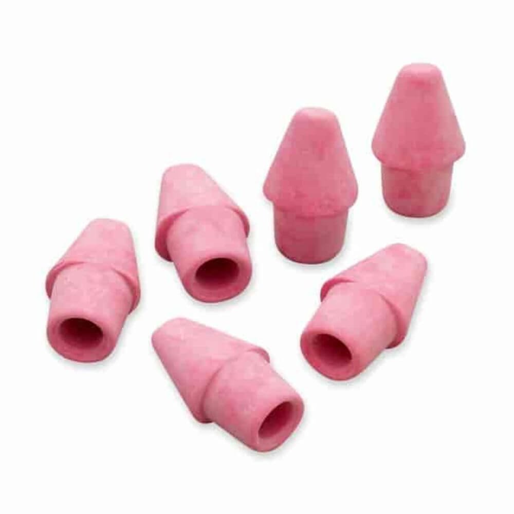 Paper Mate Arrowhead Pencil Cap Eraser, Pink, Arrow, 144 / Box